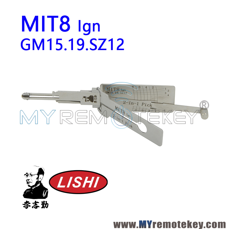 Original LISHI MIT8 Ign GM15. 19. SZ12 2 in 1 Auto Pick and Decoder