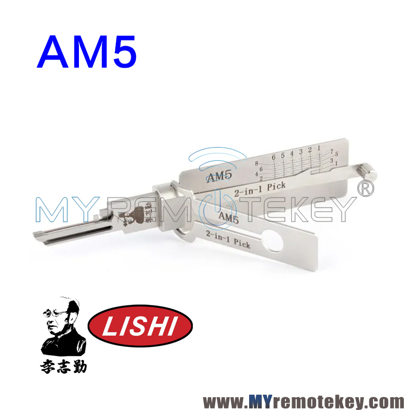 Original Lishi AM5 2-in-1 Pick and Decoder for American Lock Padlocks Keyway