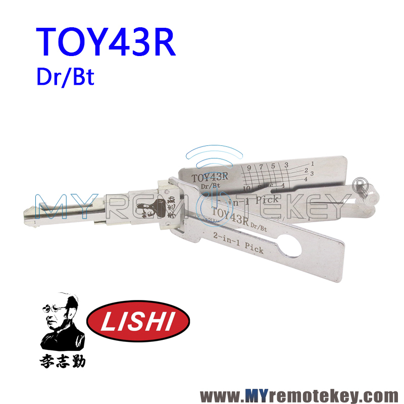 Original LISHI TOY43R Dr/Bt 2 in 1 Auto Pick and Decoder For Toyota