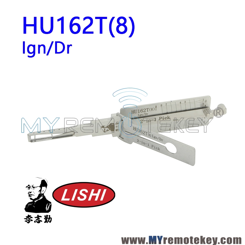 Original LISHI HU162T (8) Ign/Dr 2 in 1 Auto Lock Pick Decoder for New VW