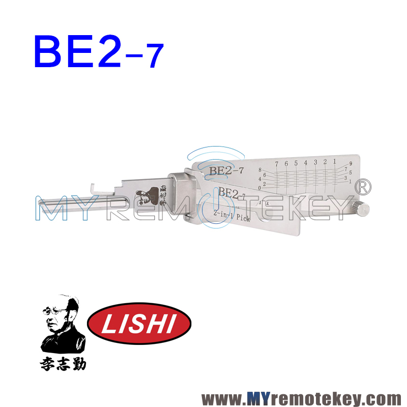 Genuine Lishi BE2-7 2-in-1 Pick and Decoder for BEST “A” 7 Pin SFIC ...