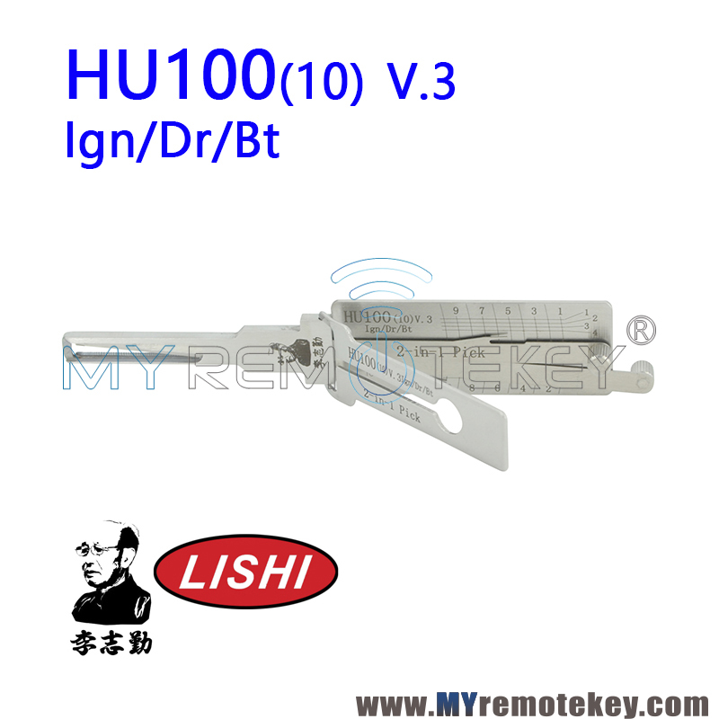 Lishi 2 in 1 Pick HU100(10) v.3 Ign/Dr/Bt