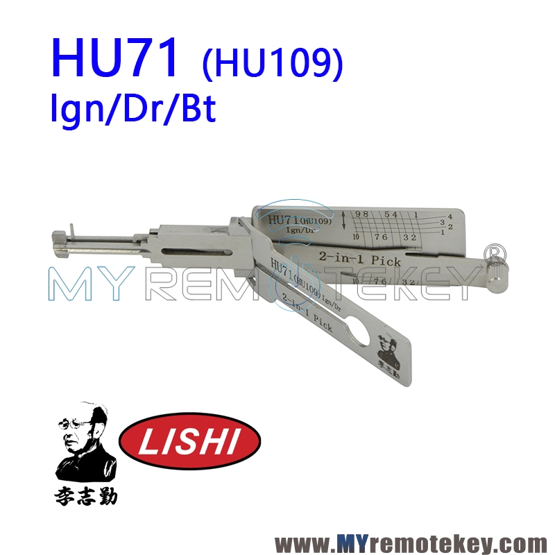 Original LISHI HU71(HU109) Ign/Dr 2 in 1 Auto Pick and Decoder