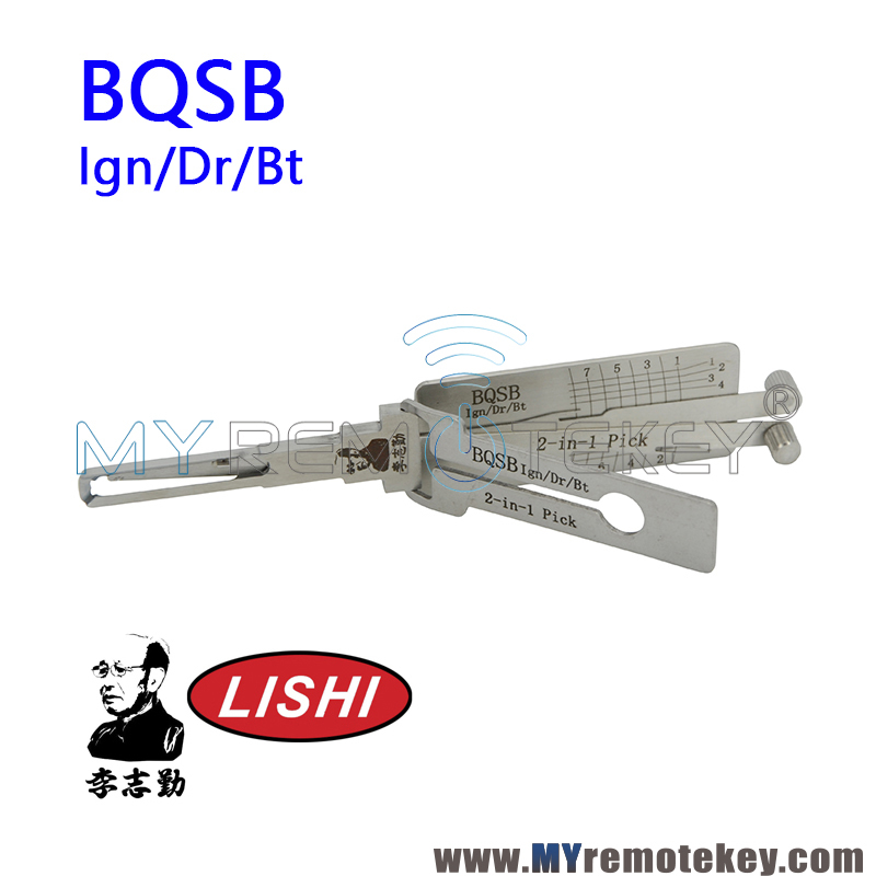 Original LISHI BQSB Ign/Dr/Bt 2 in 1 Auto Pick and Decoder