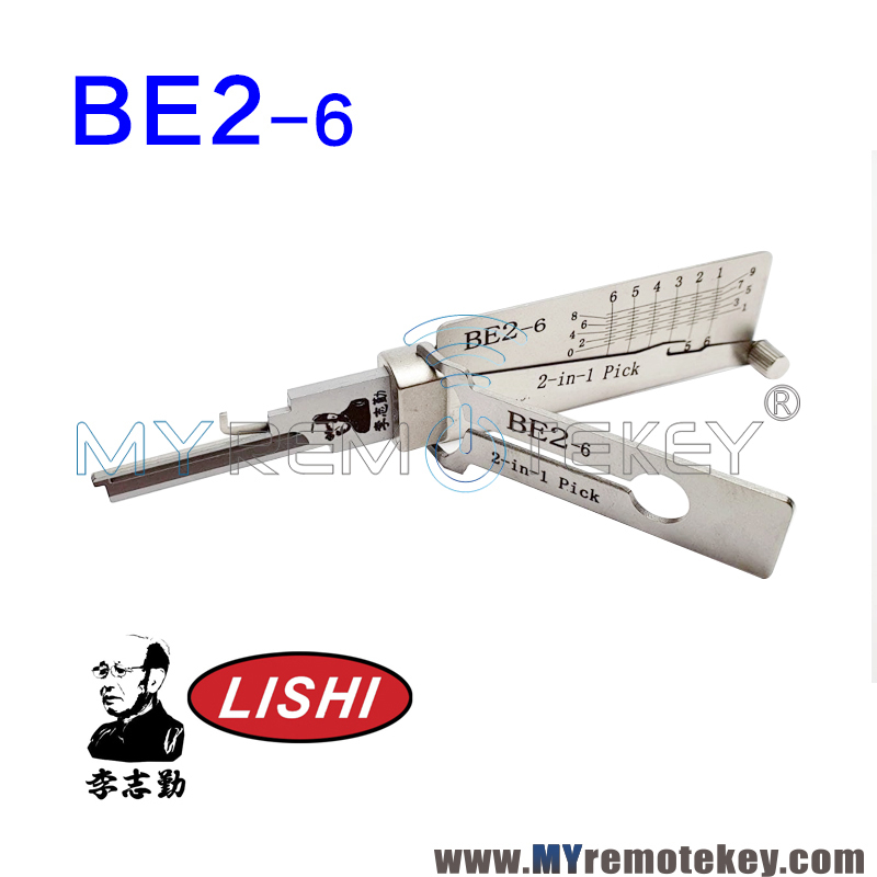 Original Lishi BE2-6 2-in-1 Pick and Decoder for BEST “A” 6 Pin SFIC Residential Tool