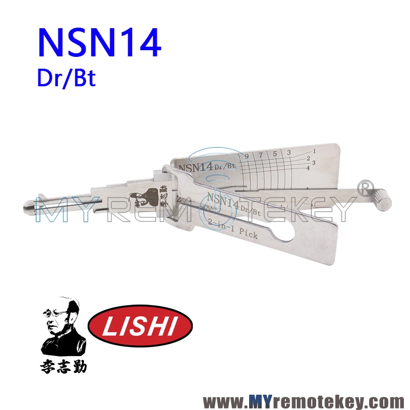Original LISHI NSN14 Dr/Bt 2 in 1 Auto Pick and Decoder For Nissan Subaru