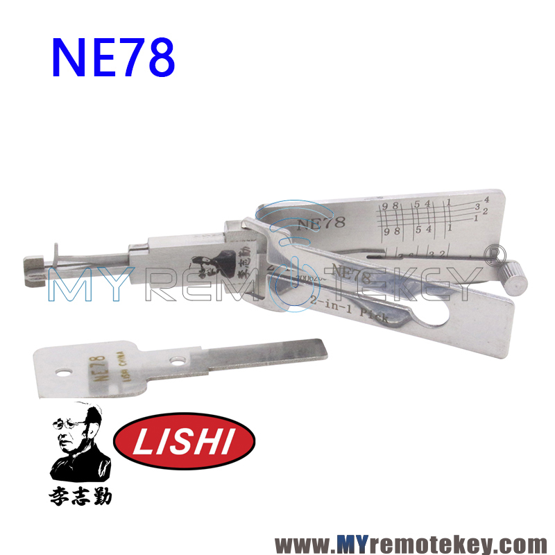 Original LISHI NE78 2 in 1 Auto Pick and Decoder For Peugeot