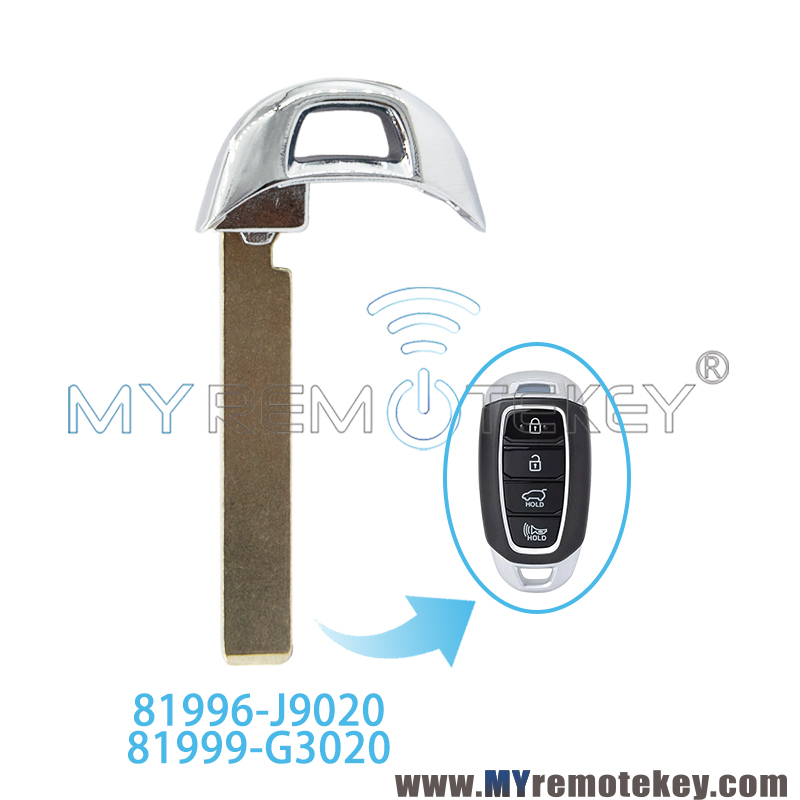 New 81996-J9020 81999-G3020 Emergency key for 2017 Hyundai Kona PN ...