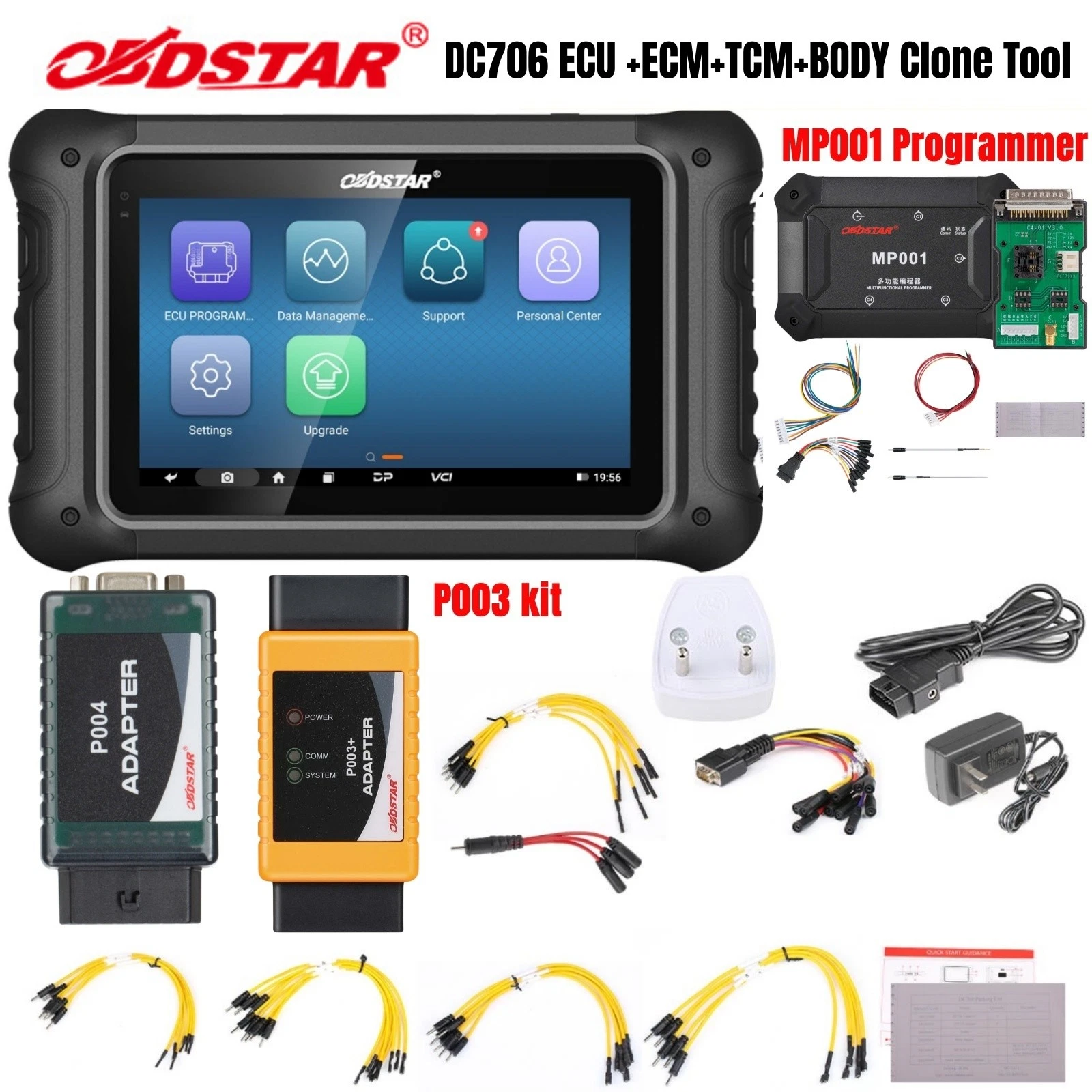 OBDSTAR DC706 Full Version EC-U+TCM+BCM+BODY Clone Tool & P003+ Kit ...