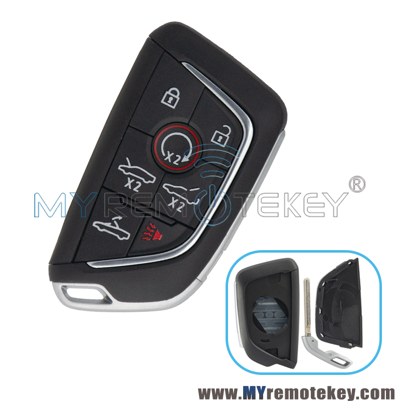FCC YG0G20TB1 smart key shell 7 button for 2020-2021 Chevrolet Corvette ...