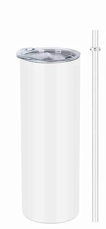 USA RTS 20oz sublimation Blank straight  tumbler with plastic straw