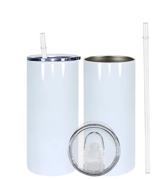USA RTS 22oz sublimation blank fatty tumbler with plastic straw