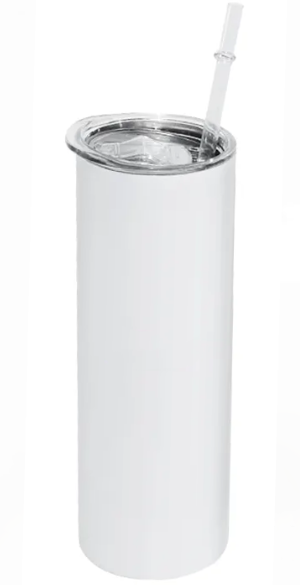 USA RTS 20oz sublimation Blank Matte straight  tumbler with plastic straw