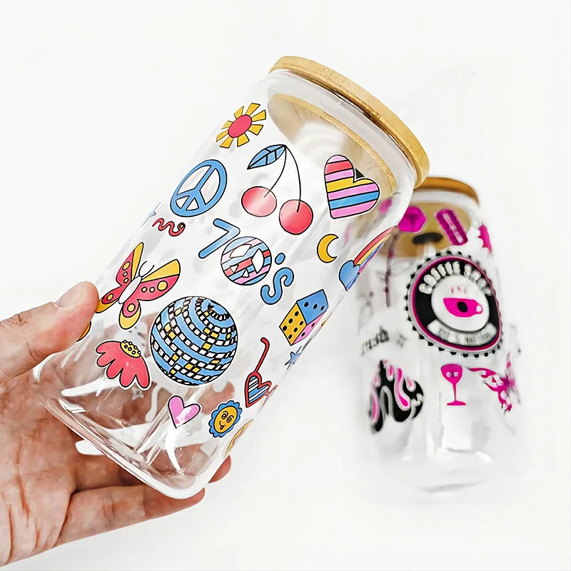 CHINESE WAREHOUSE 9.3*4.2 inch UV DTF Wrap For Glass Can