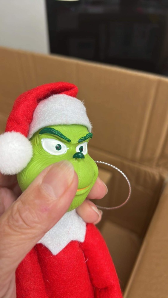 CHINESE WAREHOUSE 30cm Latex/Resin/Pvc Grinch Elf Doll