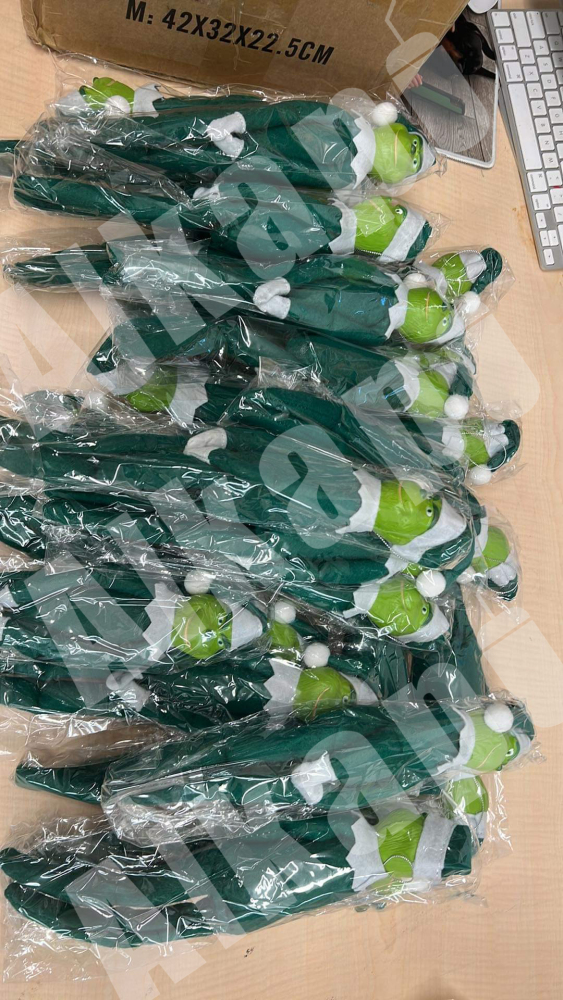 CHINESE WAREHOUSE 30cm Latex/Resin/Pvc Grinch Elf Doll