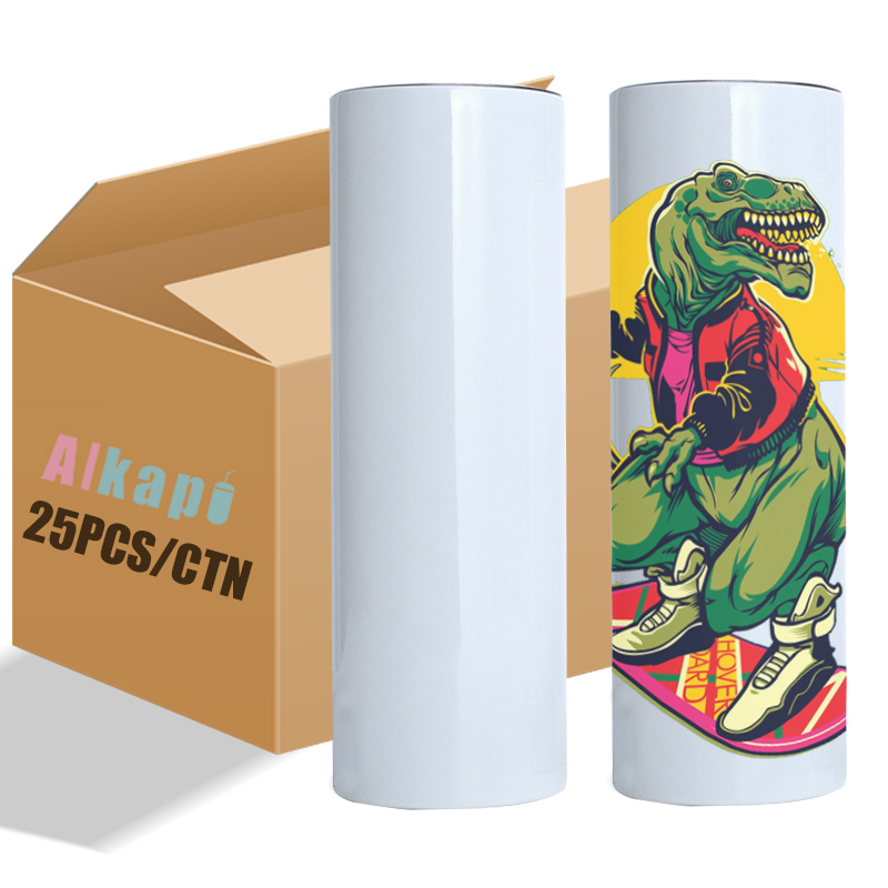 USA RTS 30oz Sublimation Blank Straight Tumbler With Plastic Straw