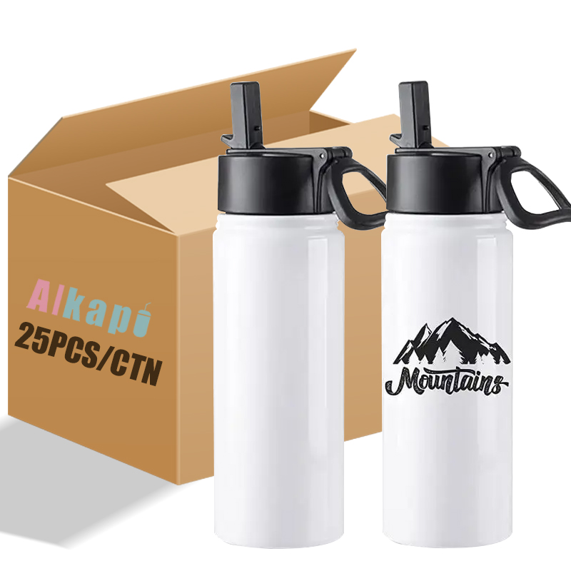 Sumex 12 Pack 20oz Sublimation Blanks Aluminum Water Bottle Heat Press  Sport Water Bottle with Carabiner and Twist Cap