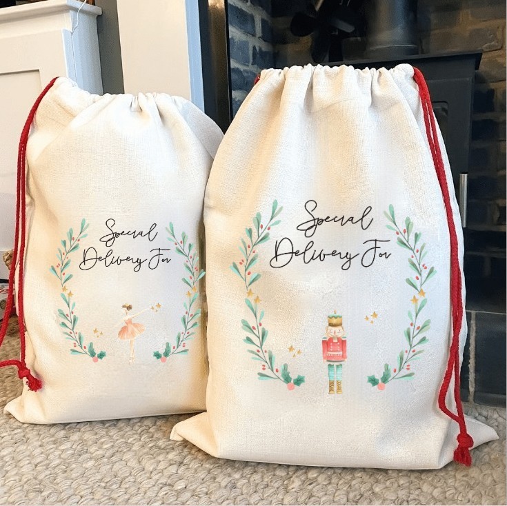 Chinese Warehouse Sublimation Blank Candy Bag For Christmas