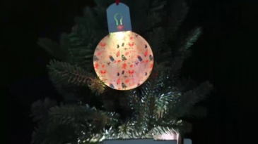Chinese Warehouse Sublimation Christmas Decorations LED Lamp With Battery