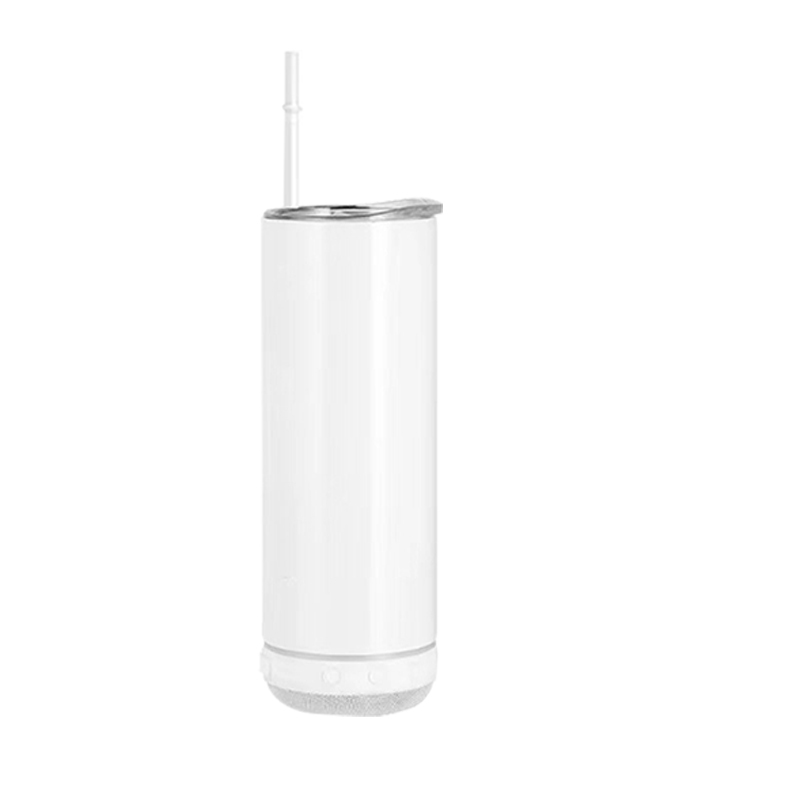 USA RTS 20oz Sublimation Speaker Tumbler With Plastic Straw(mixed and single color package)