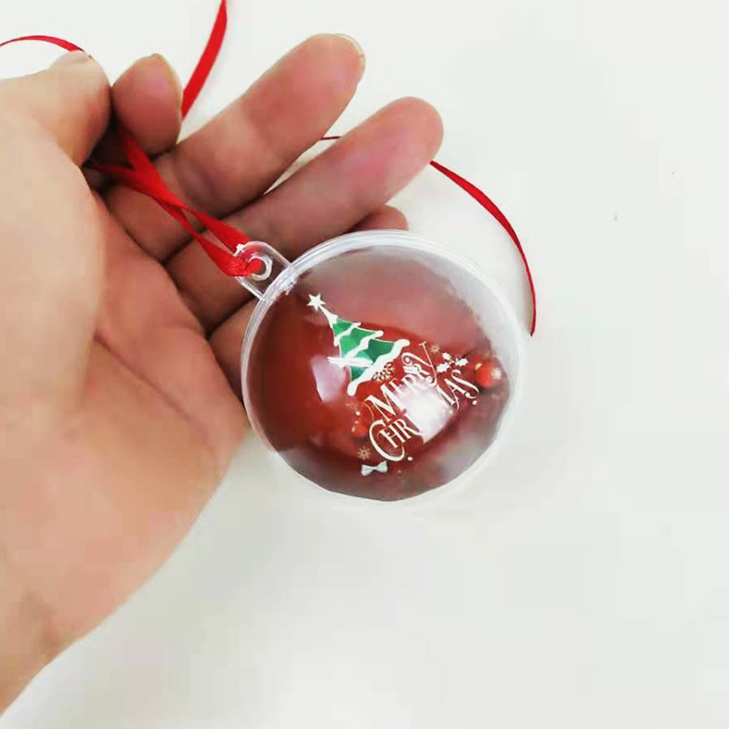Chinese Warehouse Sublimation Christmas Decorations Clear Ball
