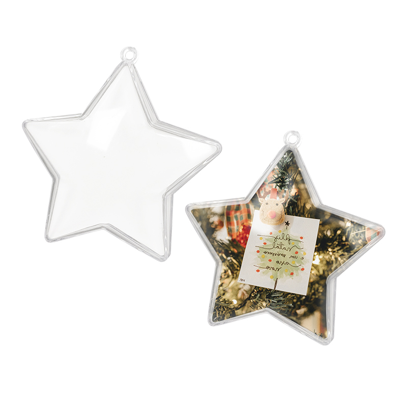 Chinese Warehouse Sublimation Christmas Decorations Clear Ball