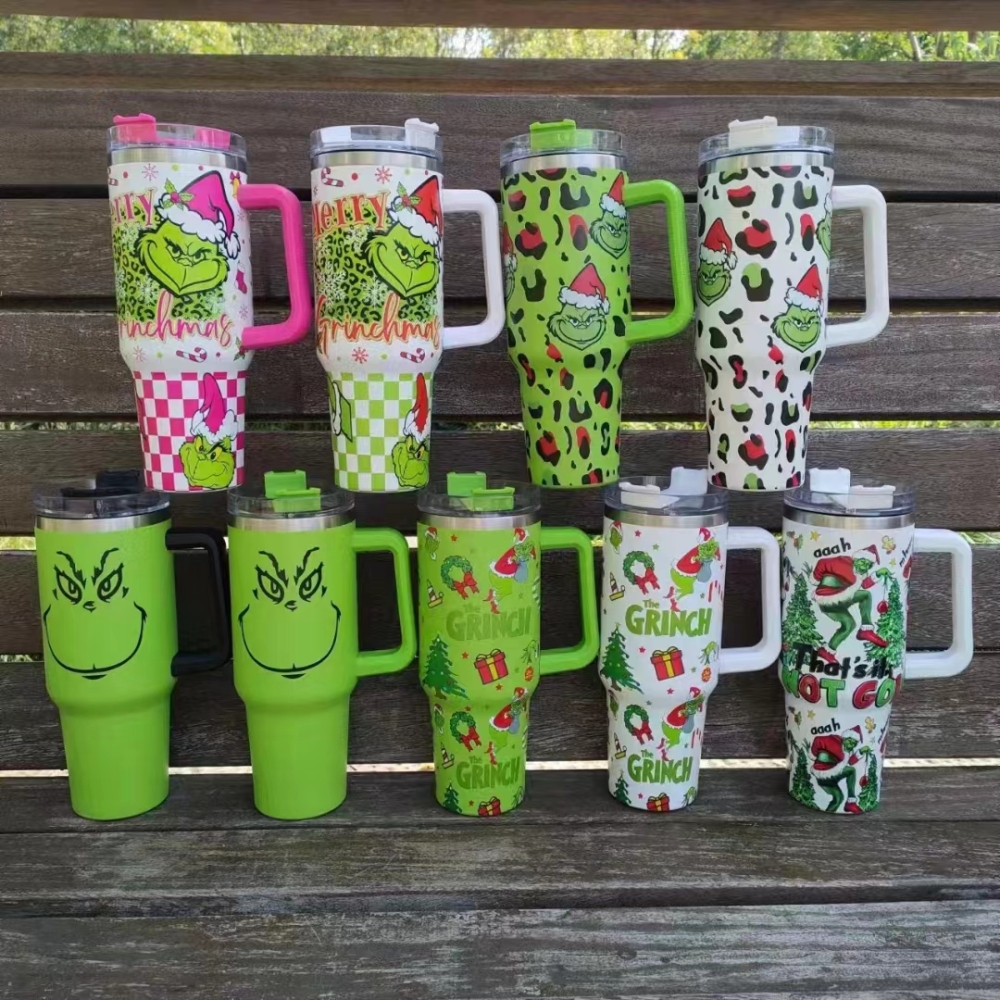 Chinese Warehouse 40oz Grinch Tumbler Mixed Design