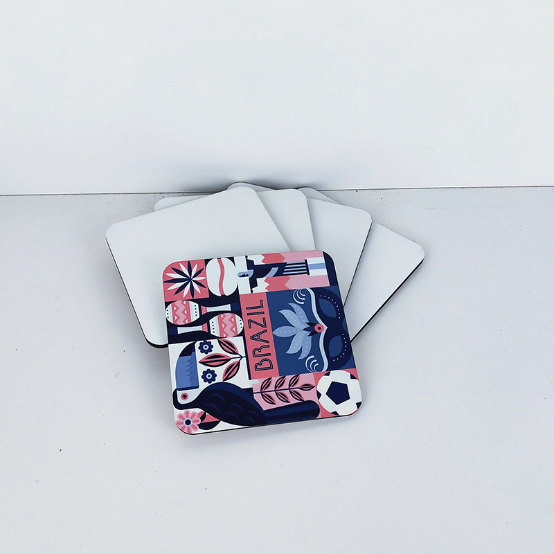 Chinese Warehouse Sublimation MDF Square Coasters 100x100mm