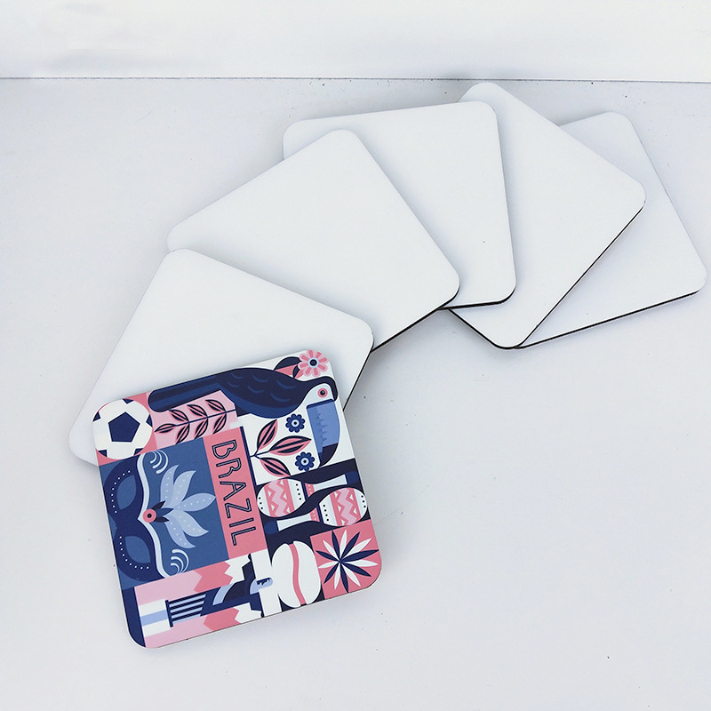 Chinese Warehouse Sublimation MDF Square Coasters 100x100mm
