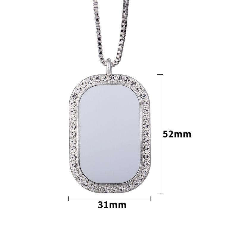 CHINESE WAREHOUSE Mixed Shape Sublimation Necklace