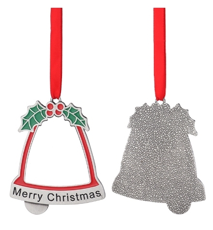 CHINESE WAREHOUSE Christmas ornament sublimation zinc alloy ornament