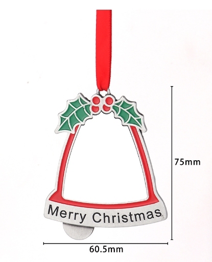 CHINESE WAREHOUSE Christmas ornament sublimation zinc alloy ornament