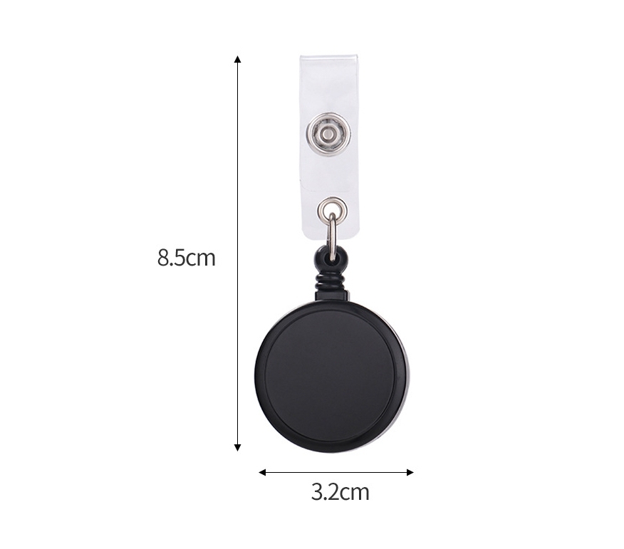 CHINESE WAREHOUSE Sublimation Blank Metal Telescopic Badge Reel Buckle with Back Clip