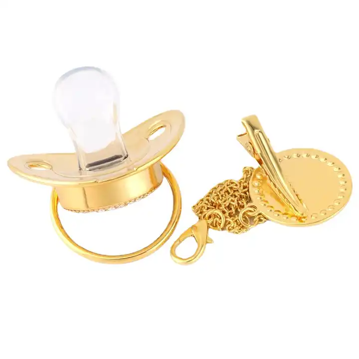 CHINESE WAREHOUSE Sublimation Silicone Baby Pacifier Chain Clip