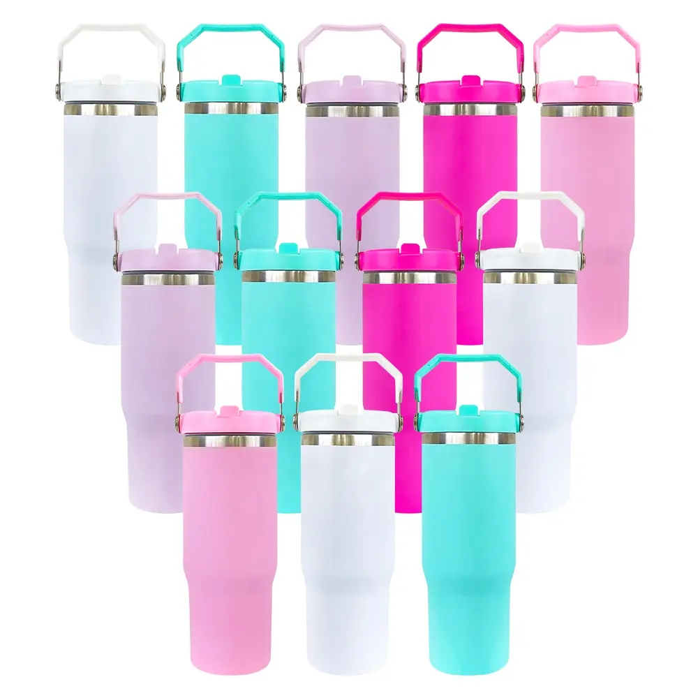 USA RTS 30oz Sublimation V1 colorful matte tumbler with handle