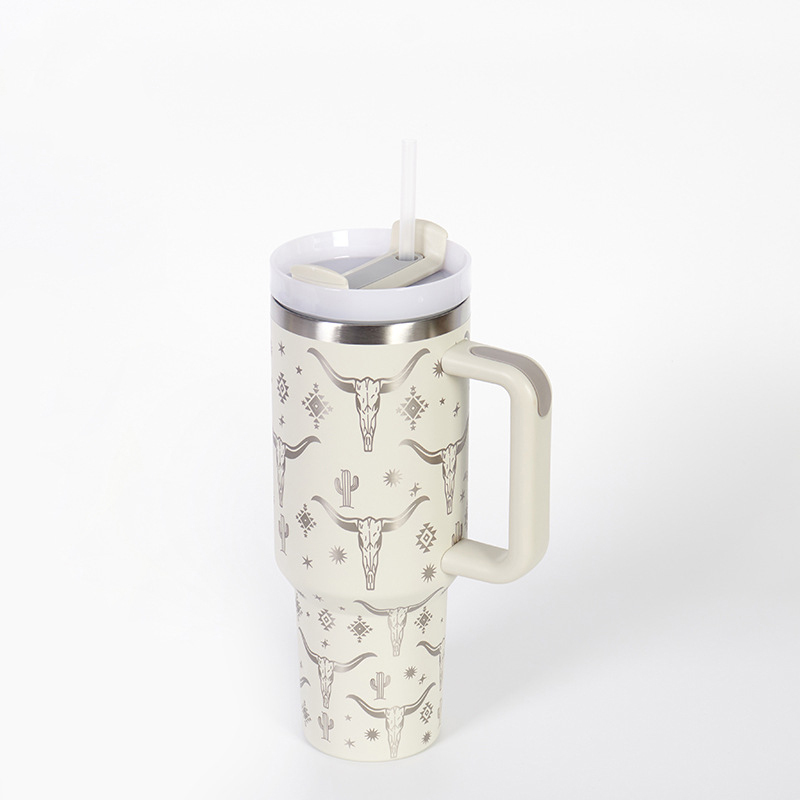 CHINESE WAREHOUSE 40oz Colorful Bull-head Travel Tumbler