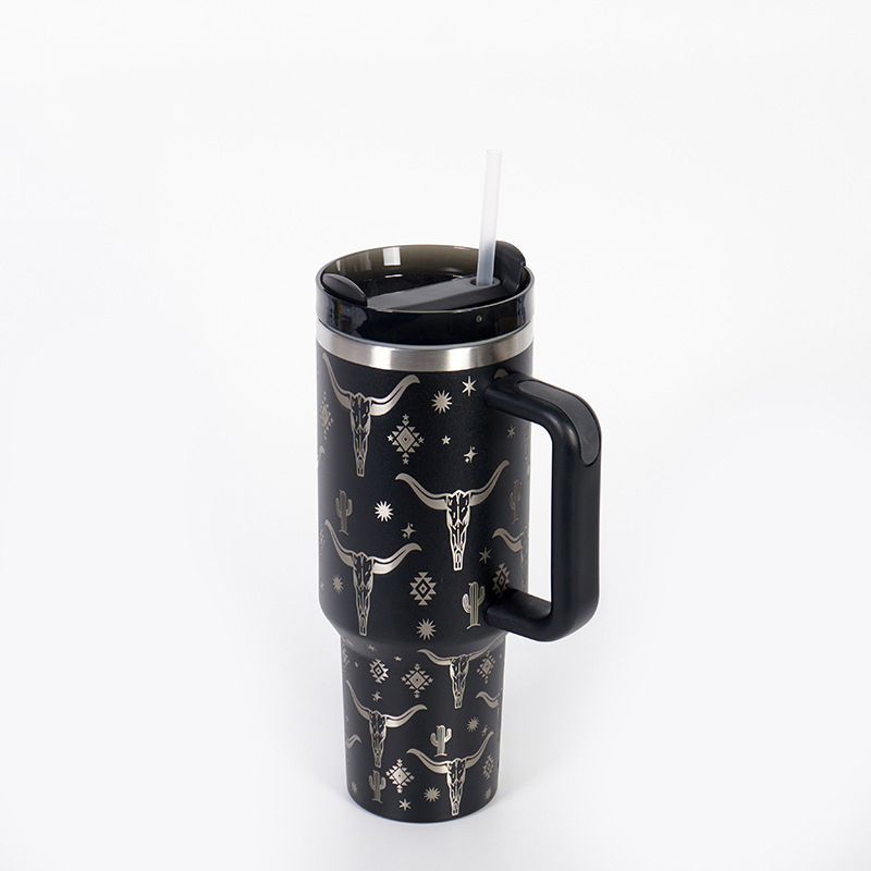 CHINESE WAREHOUSE 40oz Colorful Bull-head Travel Tumbler