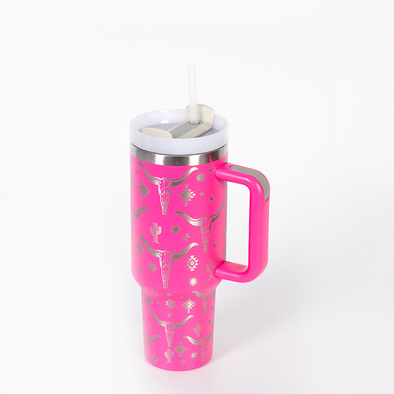 CHINESE WAREHOUSE 40oz Colorful Bull-head Travel Tumbler