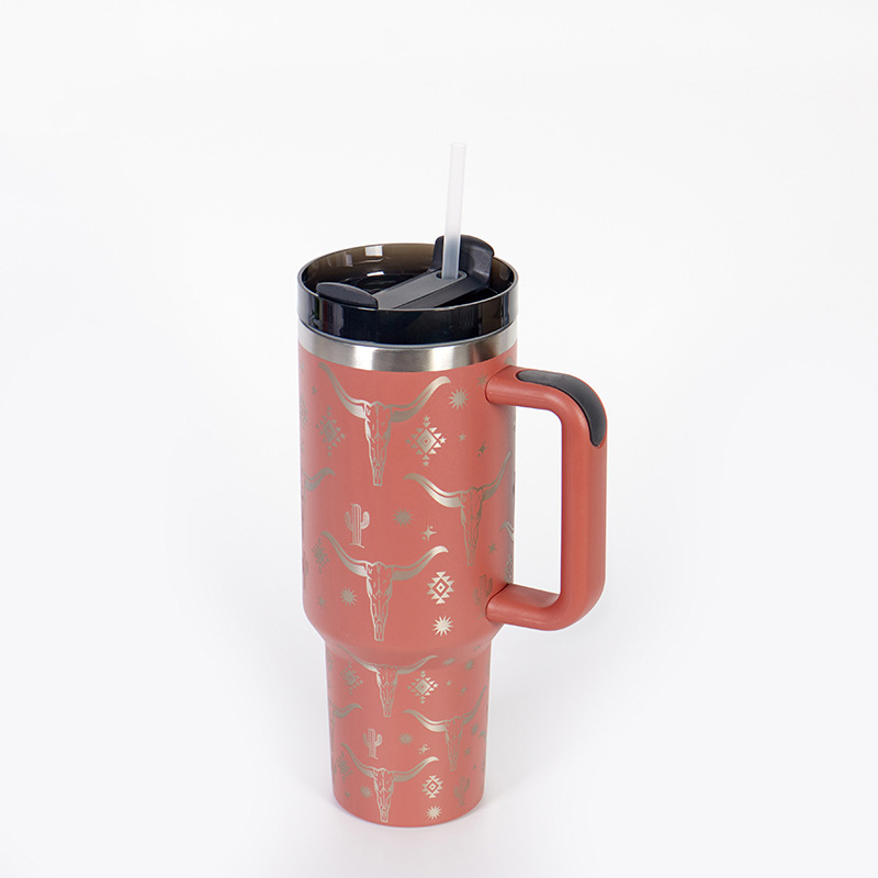 CHINESE WAREHOUSE 40oz Colorful Bull-head Travel Tumbler
