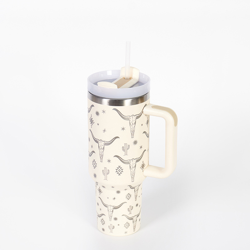 CHINESE WAREHOUSE 40oz Colorful Bull-head Travel Tumbler