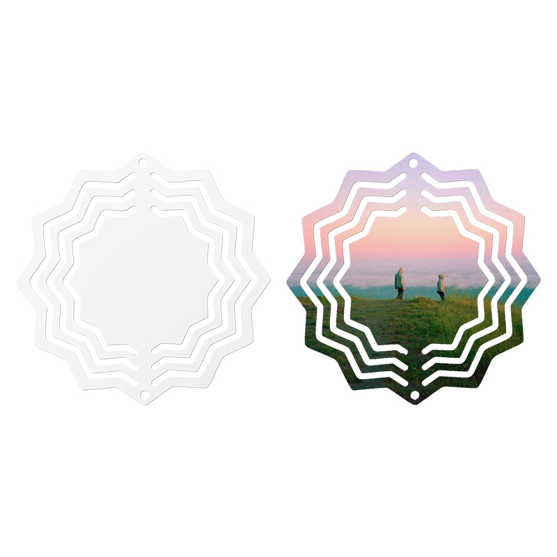 CHINESE WAREHOUSE 3 inches Aluminum Sublimation Blank Wind Spinner