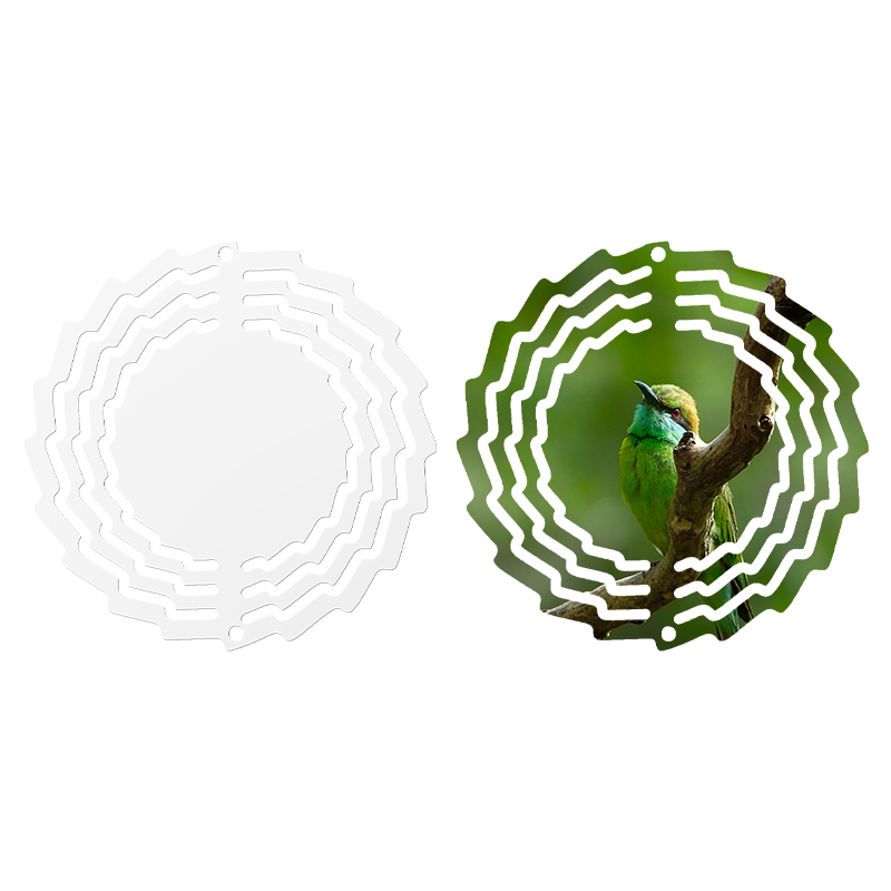 CHINESE WAREHOUSE 3 inches Aluminum Sublimation Blank Wind Spinner