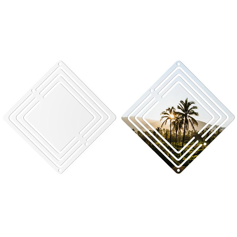 CHINESE WAREHOUSE 3 inches Aluminum Sublimation Blank Wind Spinner