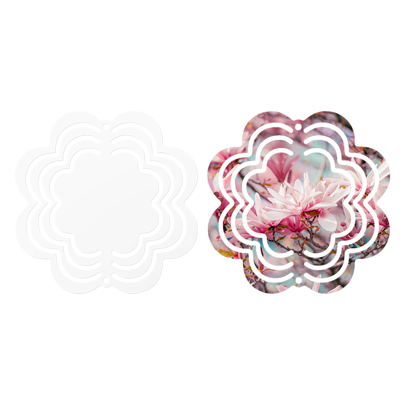 CHINESE WAREHOUSE 3 inches Aluminum Sublimation Blank Wind Spinner