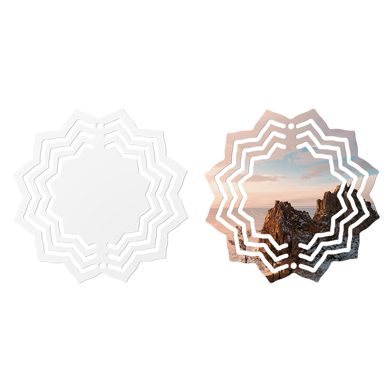 CHINESE WAREHOUSE 3 inches Aluminum Sublimation Blank Wind Spinner