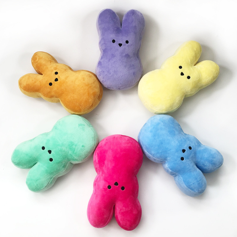 CHINESE WAREHOUSE Easter Solid Color and Gradient Color Bunny Peeps