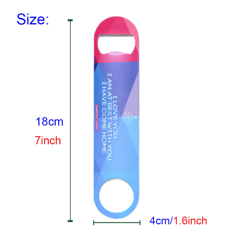 CHINESE WAREHOUSE Double-sided Metal Sublimation Blank Bottle Opener