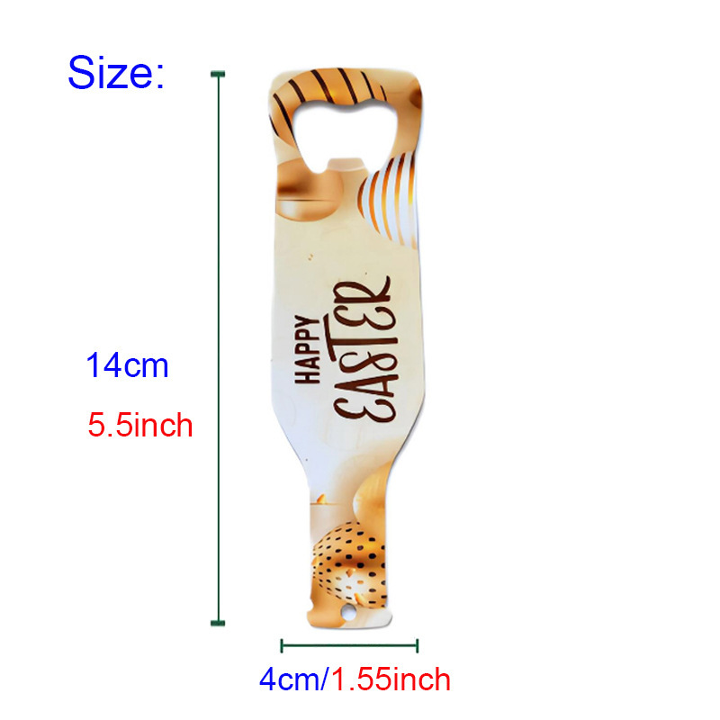 CHINESE WAREHOUSE Double-sided Metal Sublimation Blank Bottle Opener