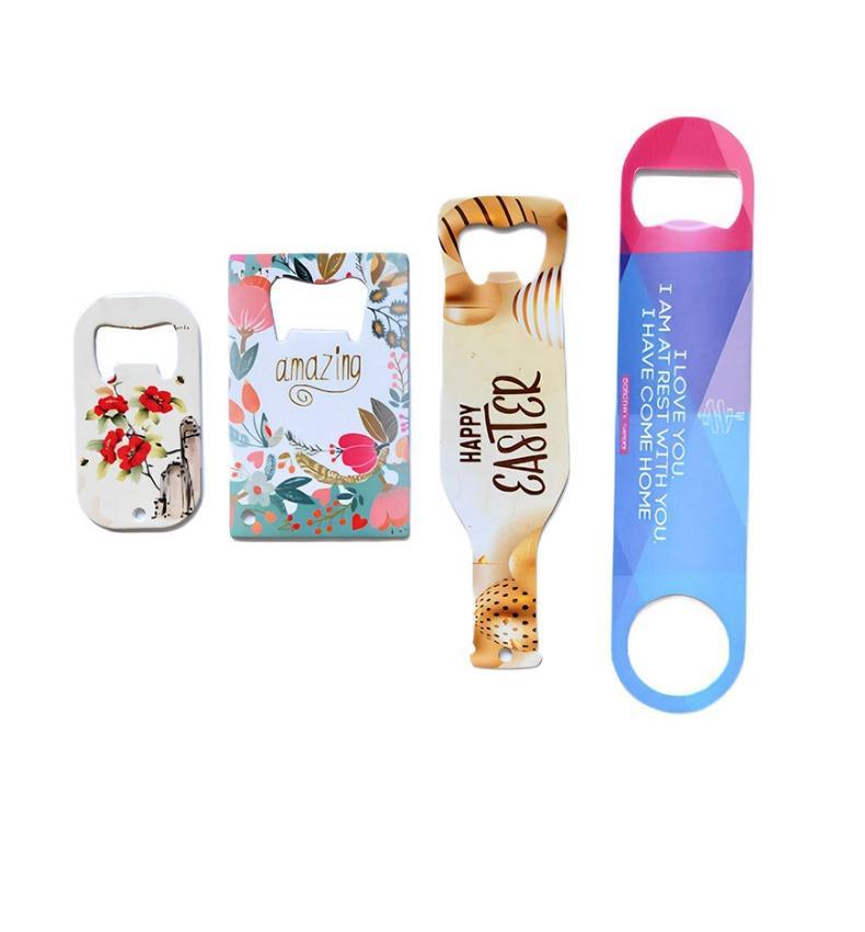 CHINESE WAREHOUSE Double-sided Metal Sublimation Blank Bottle Opener